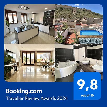 Casa Con Jacuzzi Y Piscina Con Vistas Al Castillo Corbera de Alcira Zewnętrze zdjęcie