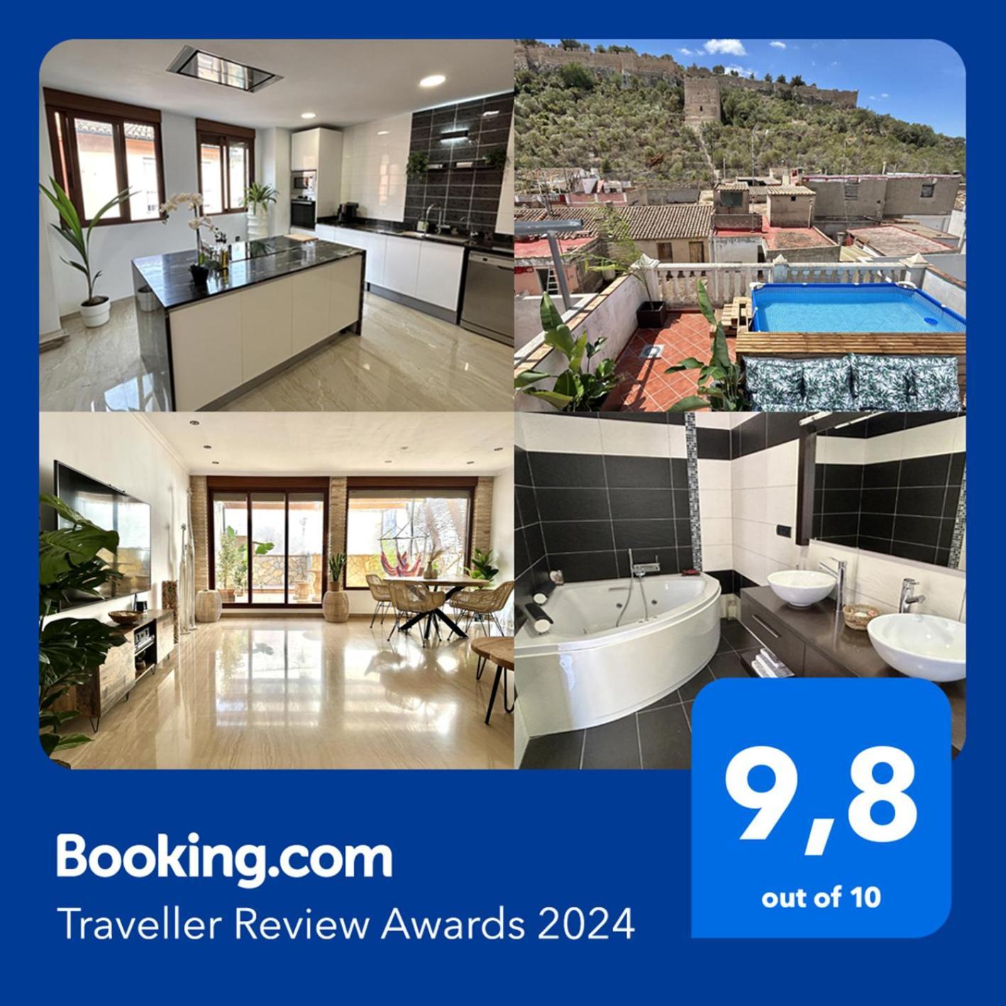Casa Con Jacuzzi Y Piscina Con Vistas Al Castillo Corbera de Alcira Zewnętrze zdjęcie
